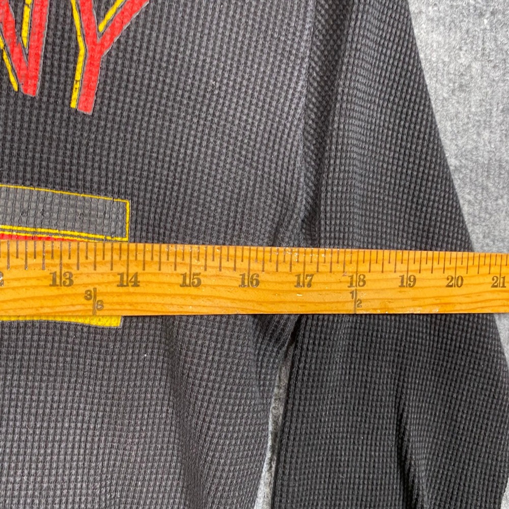 Sun‎ Tees Mens Germany Graphic Waffle Knit Thermal Long Sleeve Shirt Black M - Picture 3 of 6